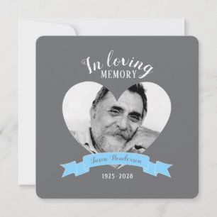 Convites O funeral da fita azul da foto da cerimonia