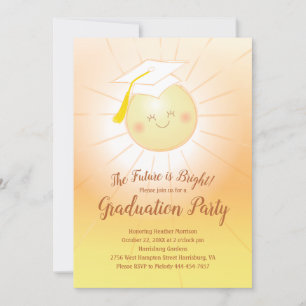 Convites O futuro é a Festa de formatura brilhante
