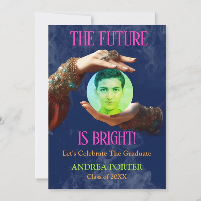 Convites O Futuro É Brilhante Adivinho Graduação (Frente)