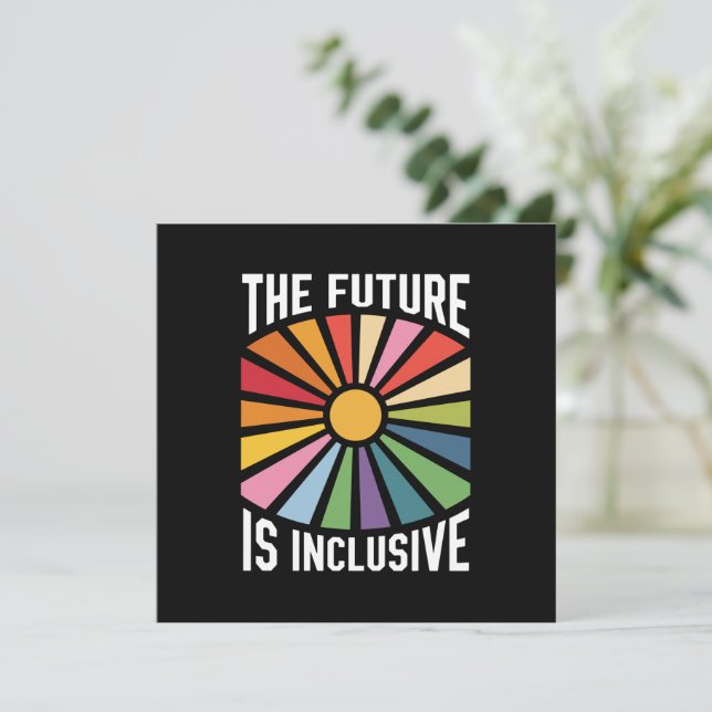 Convites O Futuro é Inclusivo Arco-íris Orgulho Direitos Tr (Em pé/Frente)