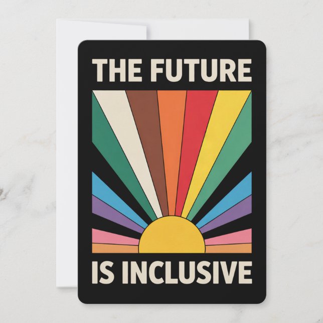 Convites O Futuro É Inclusivo LGBTQ Pride Ally Rainbow (Frente)
