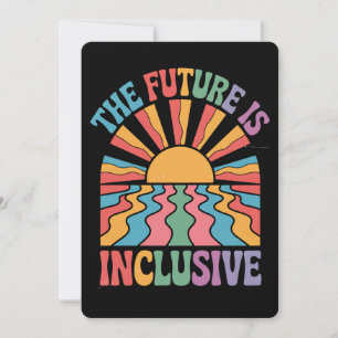 Convites O Futuro É Inclusivo LGBTQ Rainbow Pride Retro