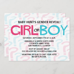 Convites O género cor-de-rosa & azul da tipografia revela o