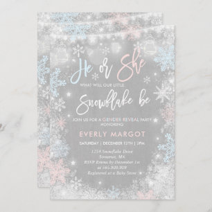 Convites O género do inverno revela o chá de fraldas