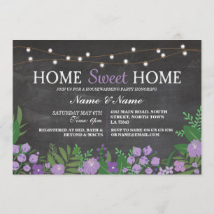Convites O giz Home doce Home do Housewarming floral