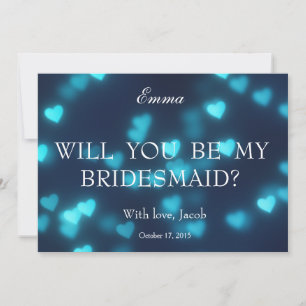 Convites O Glitter Azul Do Coração Você Será Minha Garota