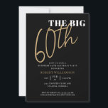 Convites O Grande 60º Aniversário Surpresa Dourado<br><div class="desc">O Grande 60º Aniversário Surpresa,  Dourado Convite Seus hóspedes saberão que será uma festa especial apenas olhando para este convite!</div>