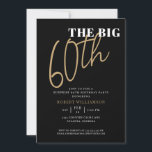 Convites O Grande 60º Aniversário Surpresa Dourado<br><div class="desc">O Grande 60º Aniversário Surpresa,  Dourado Convite Seus hóspedes saberão que será uma festa especial apenas olhando para este convite!</div>