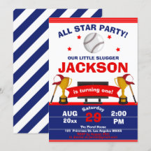 O Grande Aniversário Do Garoto De Um Beisebol Pequ