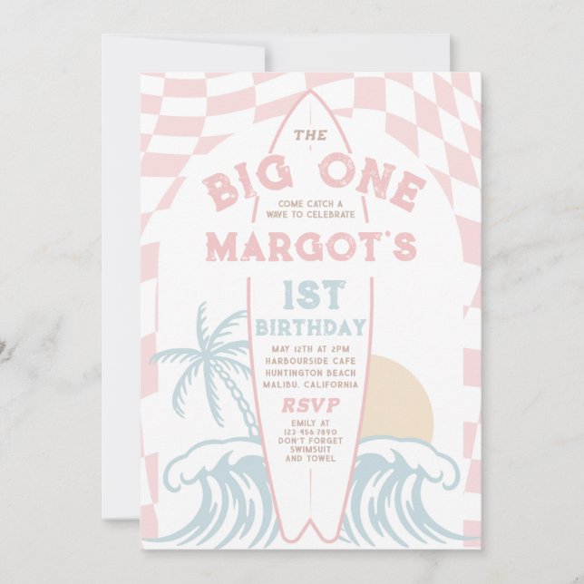 Convites O Grande Partido dos primeiros aniversarios Modern (Frente)