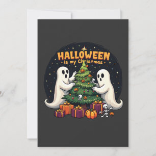 Convites O Halloween é meu Papai noel de Natal Engraçado Gh