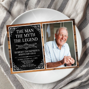 Convites O Homem O Mito A Lenda 100º Aniversário