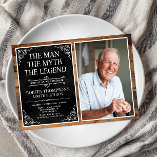Convites O Homem O Mito A Lenda 100º Aniversário