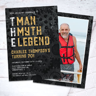 Convites O Homem O Mito A Lenda 70º Aniversário Foto