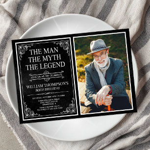 Convites O Homem O Mito A Lenda 80º Aniversário
