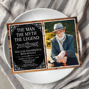 Convites O Homem O Mito A Lenda 80º Aniversário