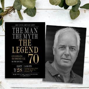Convites O Homem O Mito A Lenda Foto 70º Aniversário