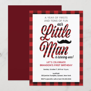 Convites O Homem Pequeno está virando um primeiro aniversár