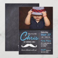 O Homem Pequeno vira um - foto, bigode, giz