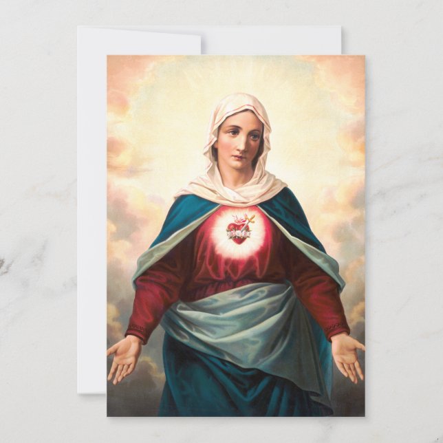 Convites O Imaculado Coração de Maria (Frente)