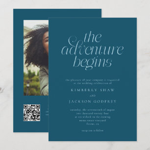 Convites O Início da Aventura Casamento Minimalista Turques