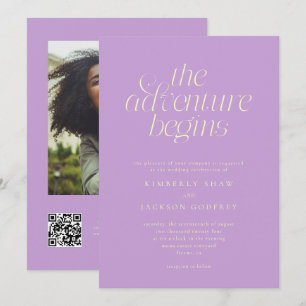 Convites O Início da Aventura Casamento Minimalista Wisteri