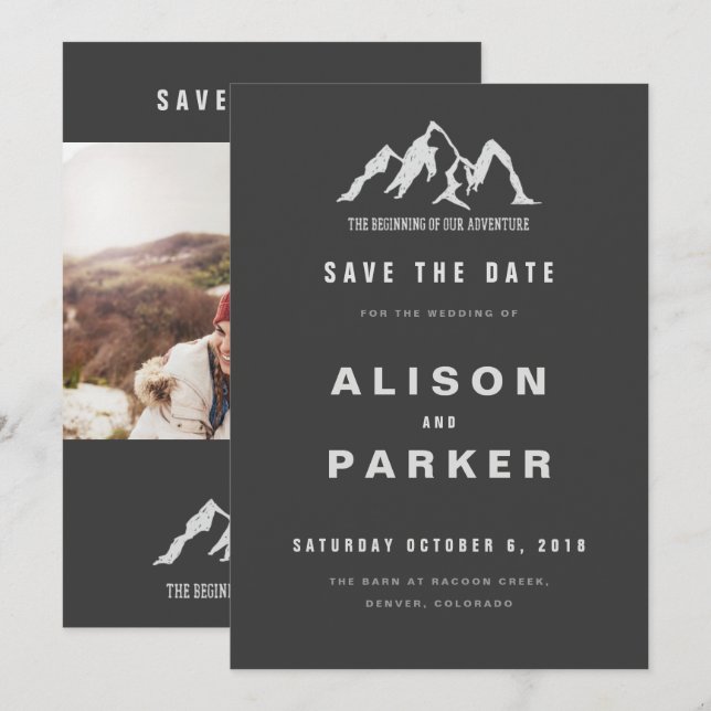 Convites o início de nossa aventura salve a data (Frente/Verso)