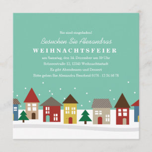 Convites O Inverno-Einweihungsparty de Kleine Häuser