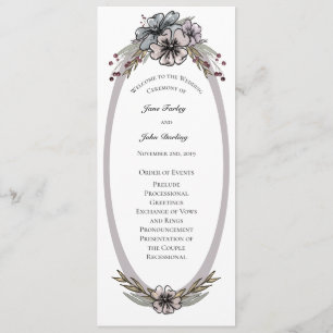 Convites O inverno floresce o programa do casamento