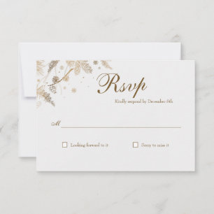 Convites O inverno ramifica RSVP Wedding