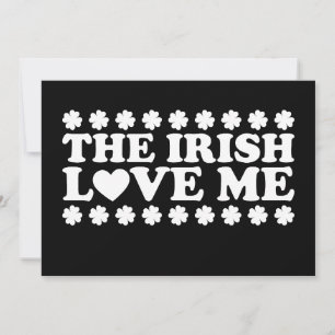 Convites O Irlandês Love Me Shamrock Retro Dia de São Patrí
