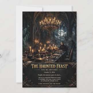 Convites O Jantar Assombrado Mansão Gótica Halloween 