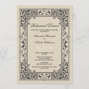 Convites O jantar de ensaio clássico da vinheta convida (o