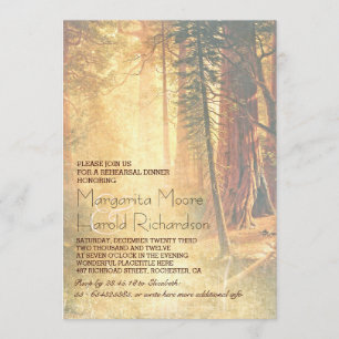 Convites O jantar de ensaio das árvores da sequóia vermelha