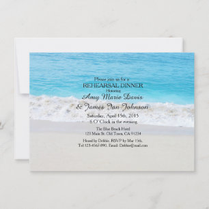 Convites O jantar de ensaio do casamento de praia convida
