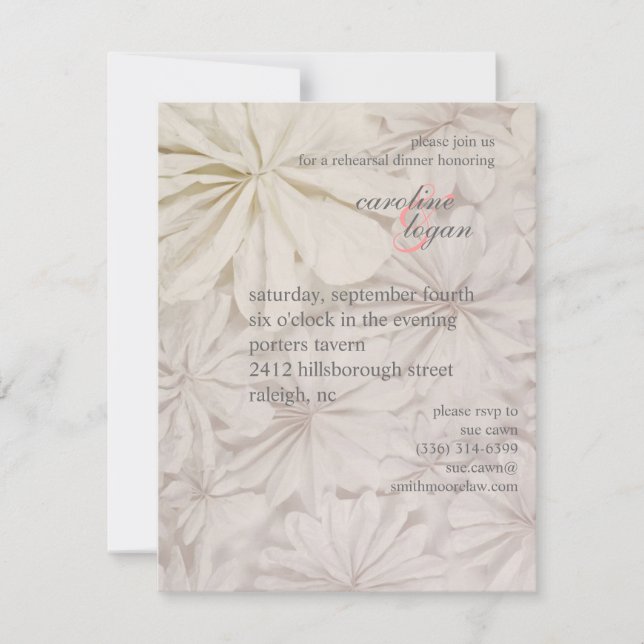 Convites o jantar de ensaio retro convida (Frente)