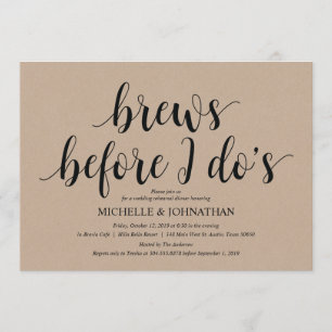 Convites O jantar de ensaio rústico do casamento de Kraft