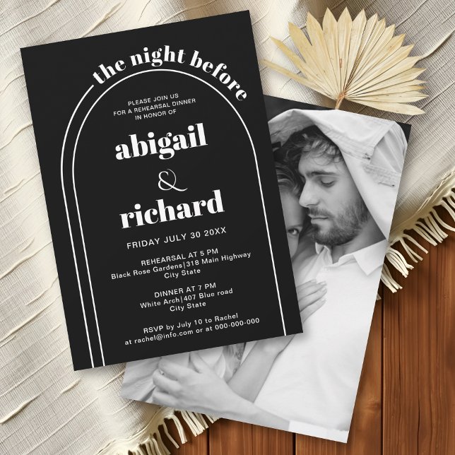 Convites O janto de ensaio da noite antes do casamento negr (Criador carregado)