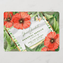 Convites O jardim vermelho da papoila esverdeia a cerimonia