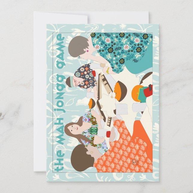 Convites O Jogo Mah Jongg (Frente)