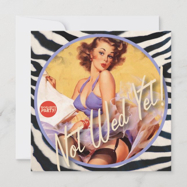 Convites O Kitsch Bitsch : Ainda Não Casada! (Frente)