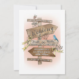 Convites O Letreiro de Casamento Diz Mão Desenhada Aquarela