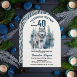 Convites O líder do nosso aniversário de 40 anos do Lobo Pa<br><div class="desc">"O Líder do Nosso Pacote Está Virando 40",  aniversário de 40 anos para o seu Alpha favorito. Possui um lobo solitário majestoso silenciado contra uma floresta verde.</div>