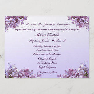 Convites O Lilac floral floresce o casamento