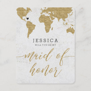 Convites O Mapa Do Mundo Da Folha De Ouro Será Minha Madri