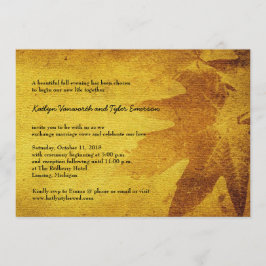 Convites O Mapeamento de outono deixa o Casamento outono re
