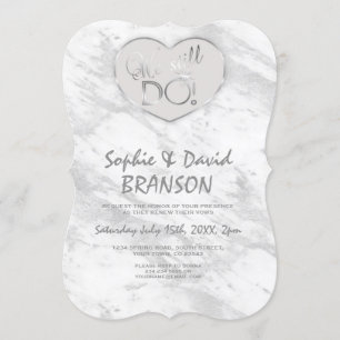 Convites O Mármaco Silver Elegante Nós ainda renovamos os v