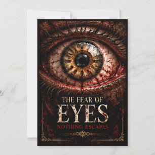 Convites O Medo dos Olhos – Creepy Gothic Horror Halloween