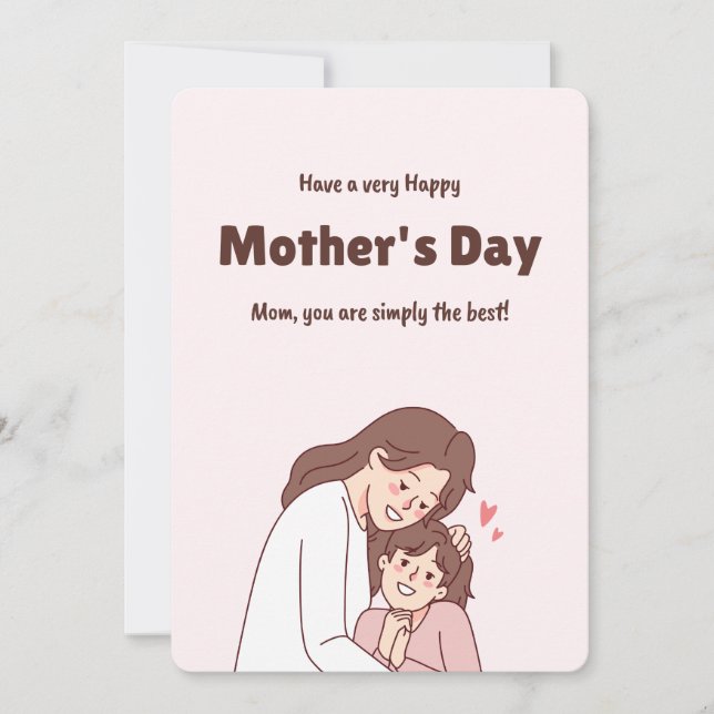 Convites O melhor cartão-presente de dia da mãe que você po (Frente)
