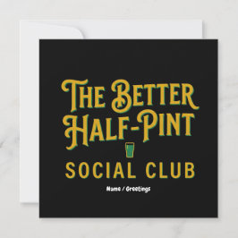 Convites O Melhor Clube Social Half-Pint Pub Irlandês Vinta